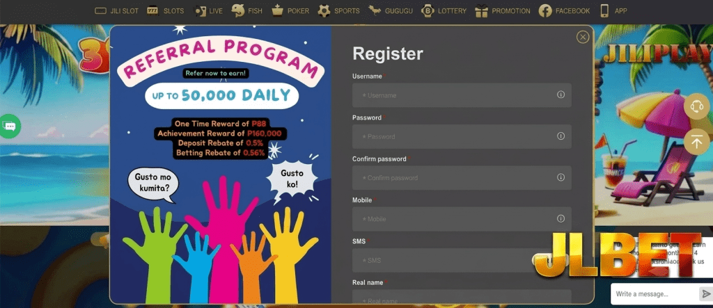 jlbet register